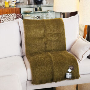 Manta Mohair verde de Ezcaray
